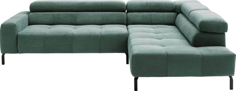 Places of Style Ecksofa Cleveland, L-Form, incl. Kopfteilverstellung, Breite 276 cm, wahlweise elektrischer Sitzvorzug von Places of Style