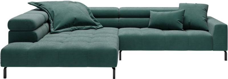 Places of Style Ecksofa Claya, L-Form, incl. Kopfteilverstellung, Breite 311 cm, wahlweise elektrischer Sitzvorzug von Places of Style