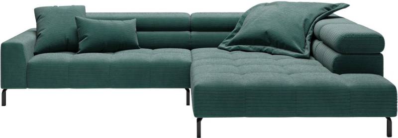 Places of Style Ecksofa Cleveland, L-Form, incl. Kopfteilverstellung, Breite 311 cm, wahlweise elektrischer Sitzvorzug von Places of Style