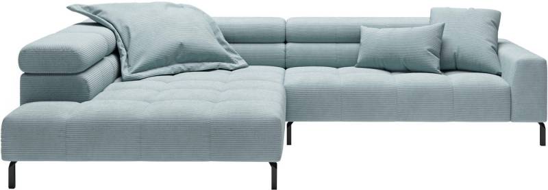 Places of Style Ecksofa Cleveland, L-Form, incl. Kopfteilverstellung, Breite 311 cm, wahlweise elektrischer Sitzvorzug von Places of Style