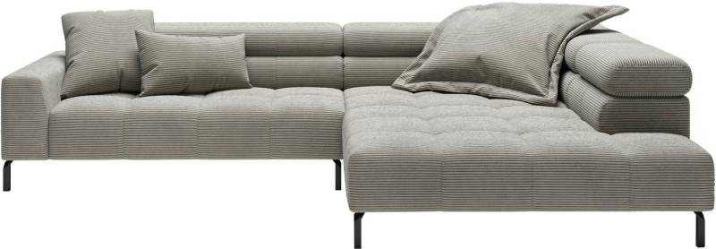 Places of Style Ecksofa Claya, L-Form, incl. Kopfteilverstellung, Breite 311 cm, wahlweise elektrischer Sitzvorzug von Places of Style