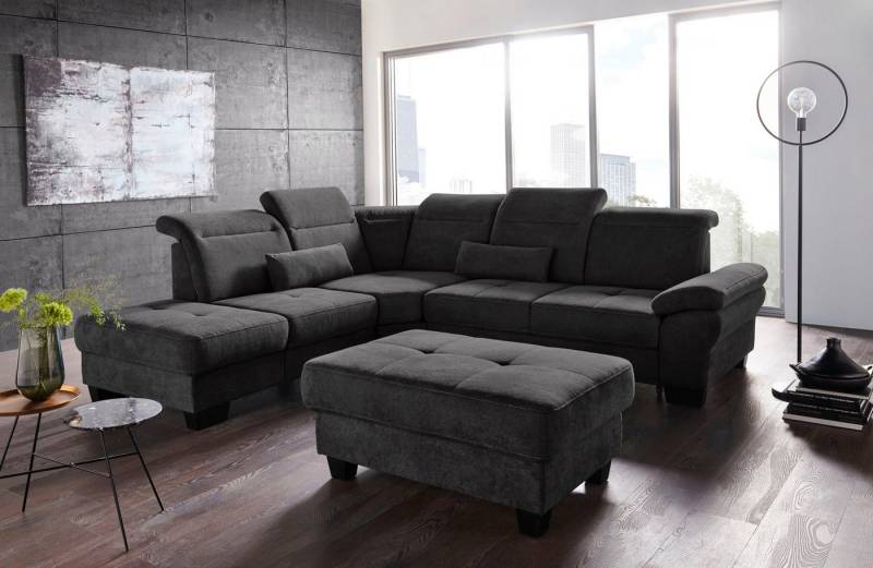 Places of Style Ecksofa Cornwall L-Form, incl. Sitztiefenverstellung, mit Bettfunktion und Kopfteilverstellung Places of Style Ecksofa Cornwall L-Form, incl. Sitztiefenverstellung, mit Bettfunktion und Kopfteilverstellung von Places of Style