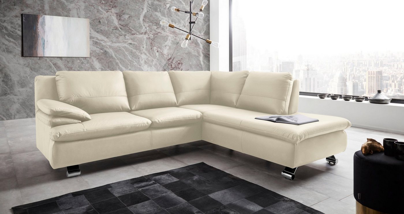 Places of Style Ecksofa Drover L-Form, in Echtleder von Places of Style