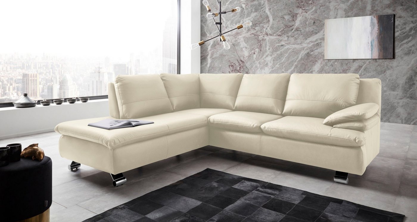 Places of Style Ecksofa Drover L-Form, in Echtleder von Places of Style