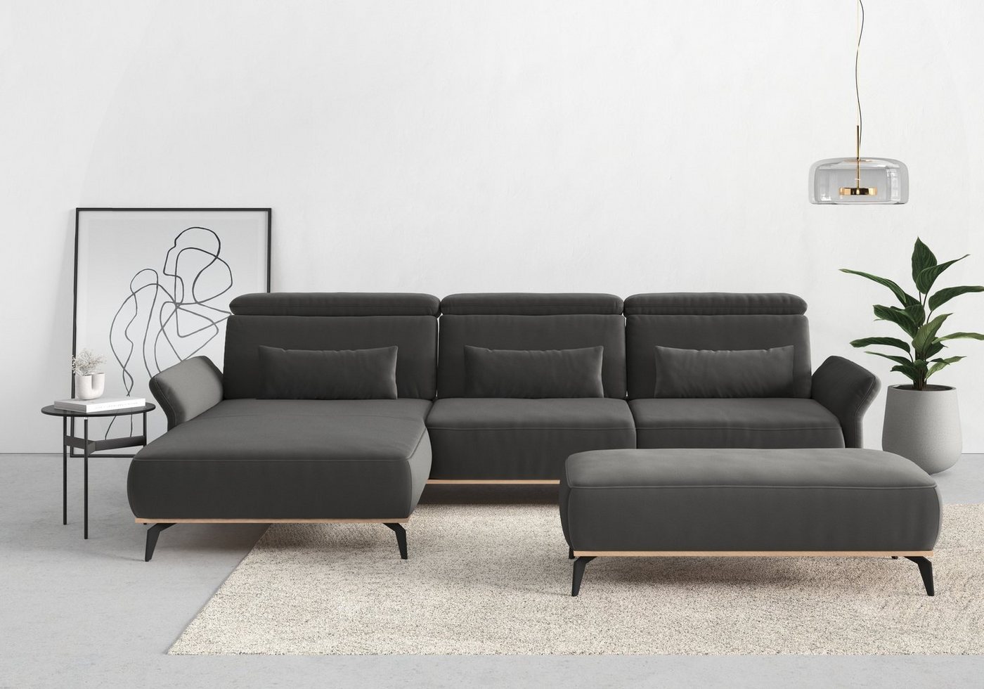 Places of Style Ecksofa Fjord L-Form, massiv, wahlweise mit Armlehnfunktion, Kopf- Sitztiefenverstellung Places of Style Ecksofa Fjord L-Form, massiv, wahlweise mit Armlehnfunktion, Kopf- Sitztiefenverstellung von Places of Style
