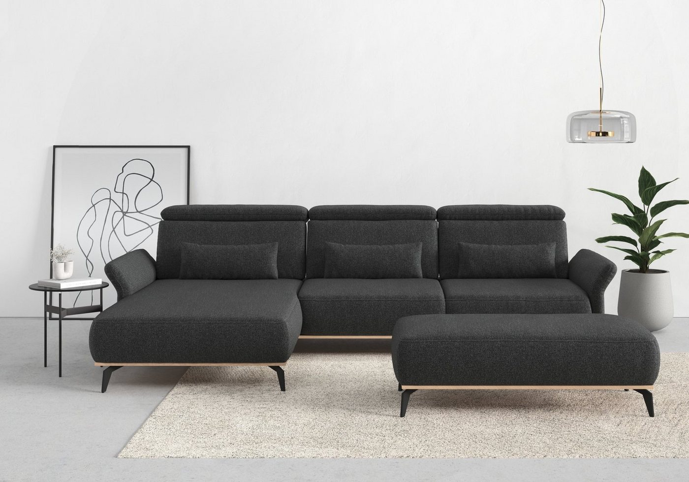 Places of Style Ecksofa Fjord L-Form, massiv, wahlweise mit Armlehnfunktion, Kopf- Sitztiefenverstellung Places of Style Ecksofa Fjord L-Form, massiv, wahlweise mit Armlehnfunktion, Kopf- Sitztiefenverstellung von Places of Style