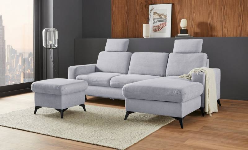 Places of Style Ecksofa Lolland L-Form, Wahlweise mit Bettfunktion und Bettkasten, Federkern von Places of Style