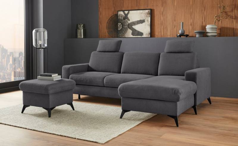 Places of Style Ecksofa Lolland L-Form, Wahlweise mit Bettfunktion und Bettkasten, Federkern von Places of Style