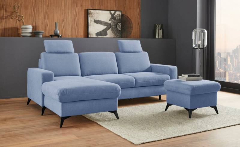 Places of Style Ecksofa Lolland L-Form, Wahlweise mit Bettfunktion und Bettkasten, Federkern von Places of Style