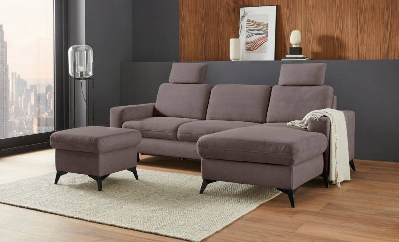 Places of Style Ecksofa Lolland L-Form, Wahlweise mit Bettfunktion und Bettkasten, Federkern von Places of Style