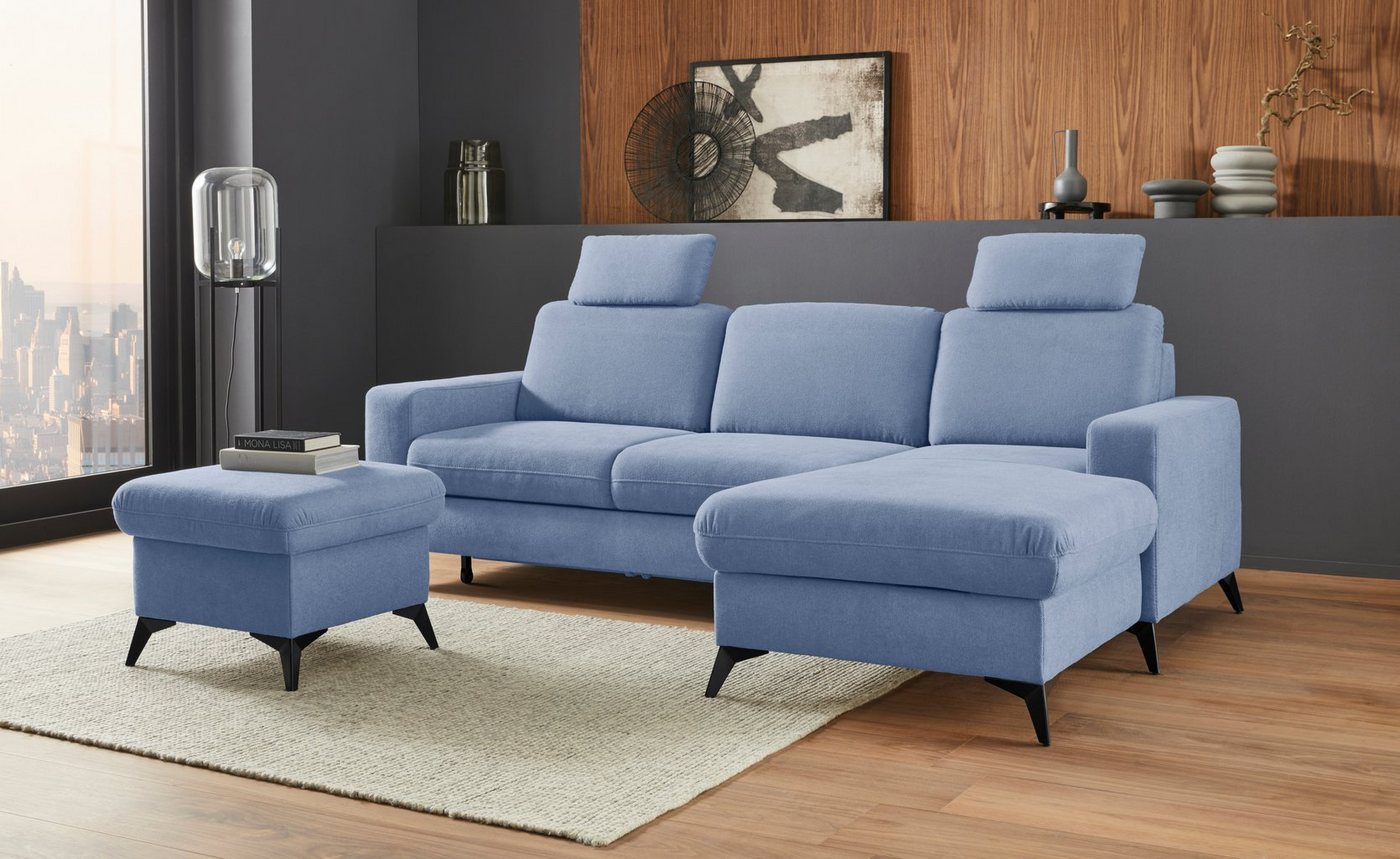 Places of Style Ecksofa Lolland L-Form, Wahlweise mit Bettfunktion und Bettkasten, Federkern von Places of Style