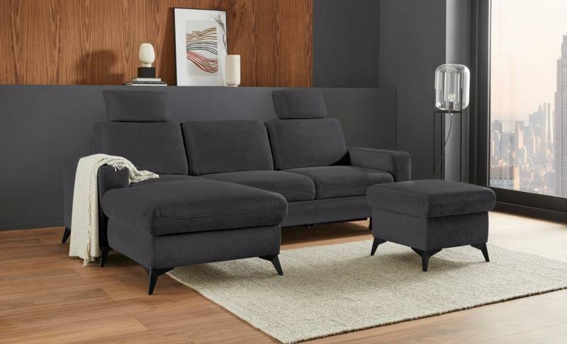 Places of Style Ecksofa Lolland L-Form, Wahlweise mit Bettfunktion und Bettkasten, Federkern von Places of Style