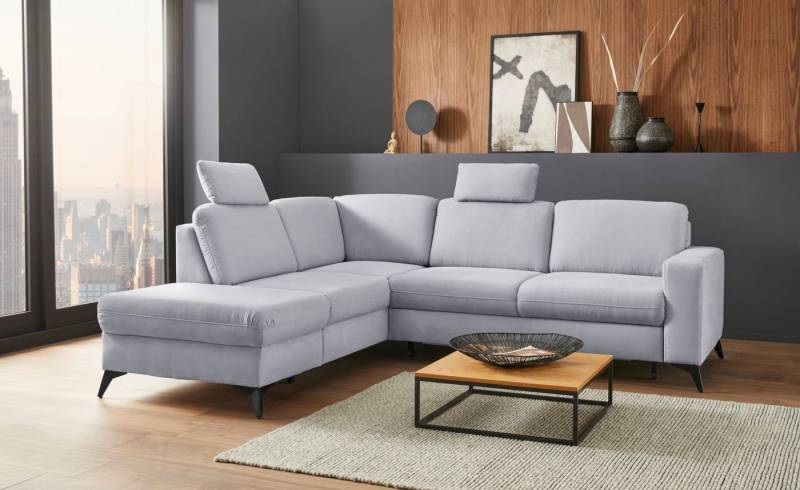 Places of Style Ecksofa Lolland L-Form, Wahlweise mit Bettfunktion und Stauraum, auch mit abwischbarem Bezug von Places of Style