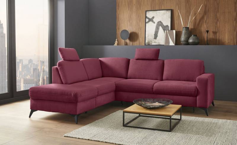 Places of Style Ecksofa Lolland L-Form, Wahlweise mit Bettfunktion und Stauraum, auch mit abwischbarem Bezug von Places of Style