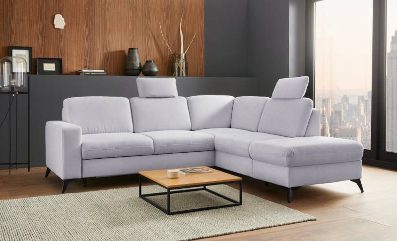 Places of Style Ecksofa Lolland L-Form, Wahlweise mit Bettfunktion und Stauraum, auch mit abwischbarem Bezug von Places of Style