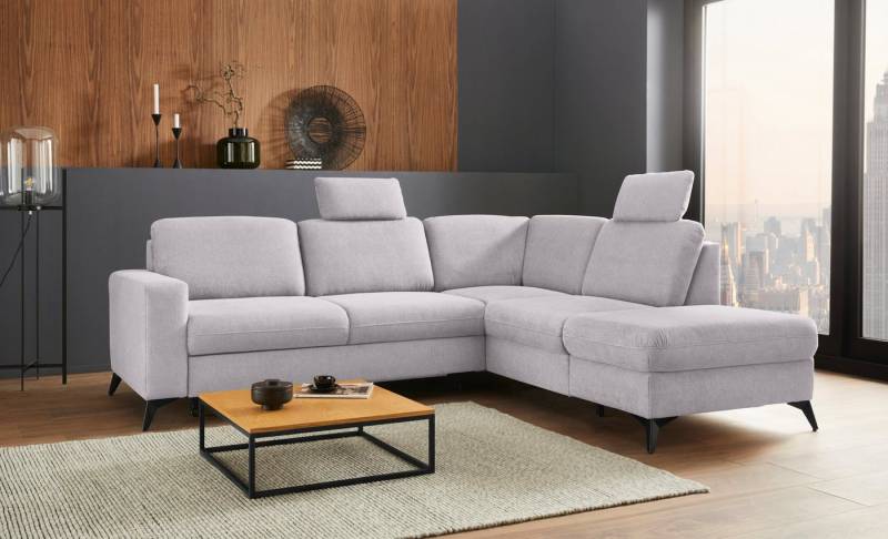 Places of Style Ecksofa Lolland L-Form, Wahlweise mit Bettfunktion und Stauraum, auch mit abwischbarem Bezug von Places of Style