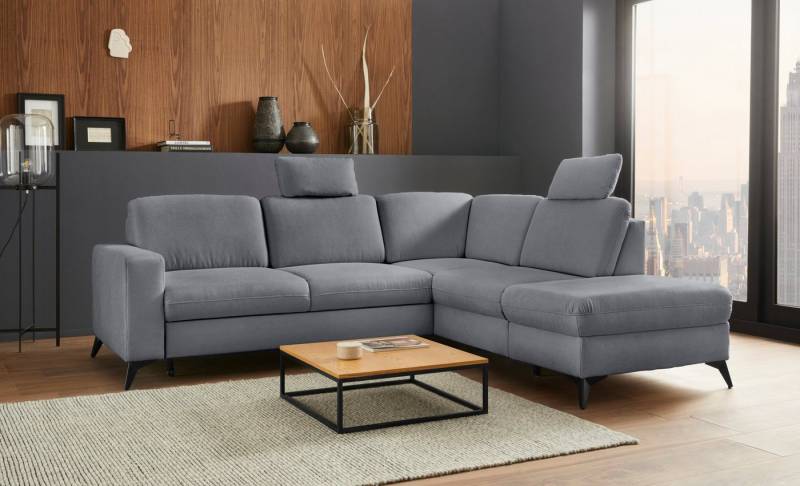Places of Style Ecksofa Lolland L-Form, Wahlweise mit Bettfunktion und Stauraum, auch mit abwischbarem Bezug von Places of Style