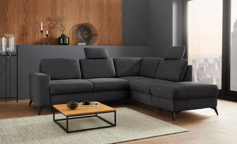 Places of Style Ecksofa Lolland L-Form, Wahlweise mit Bettfunktion und Stauraum, auch mit abwischbarem Bezug von Places of Style