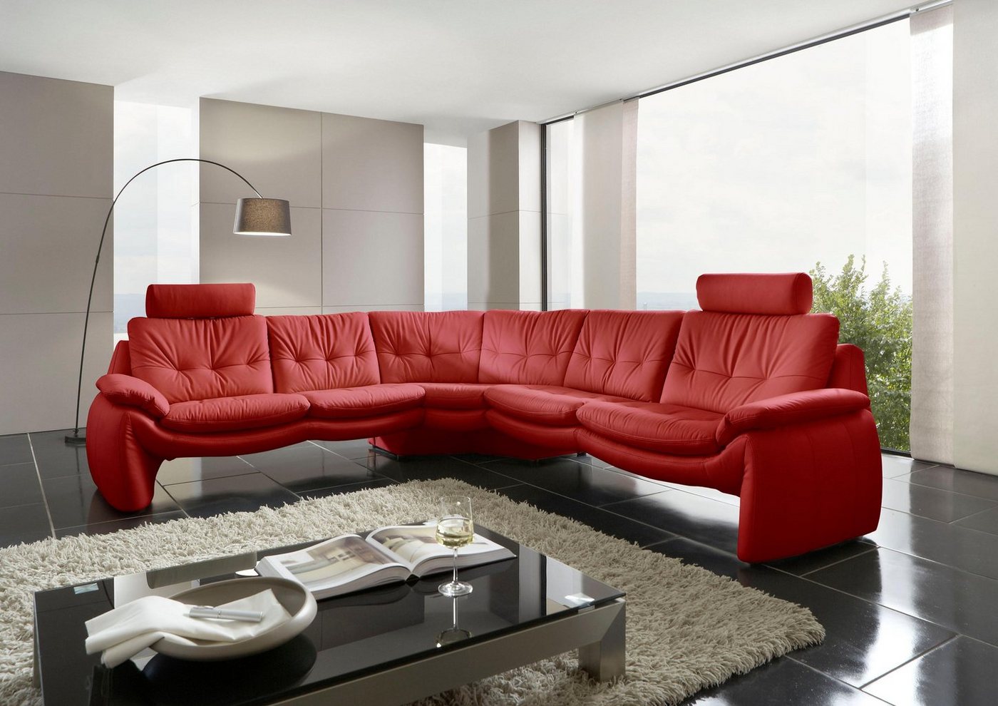 Places of Style Ecksofa Luna L-Form, in einzigartiger Optik von Places of Style