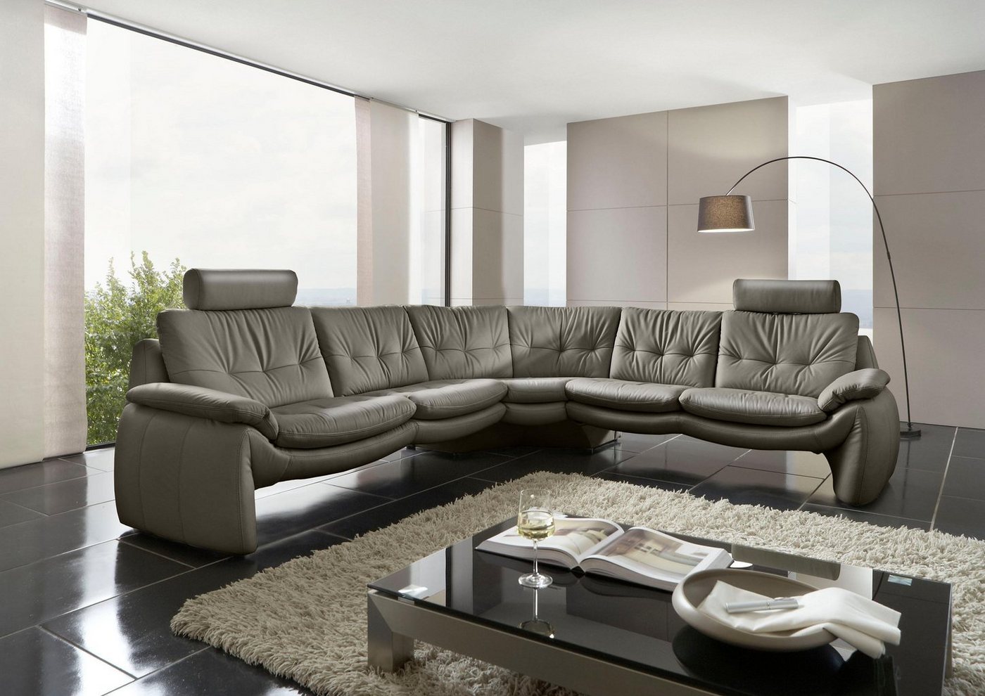 Places of Style Ecksofa Luna L-Form, in einzigartiger Optik von Places of Style