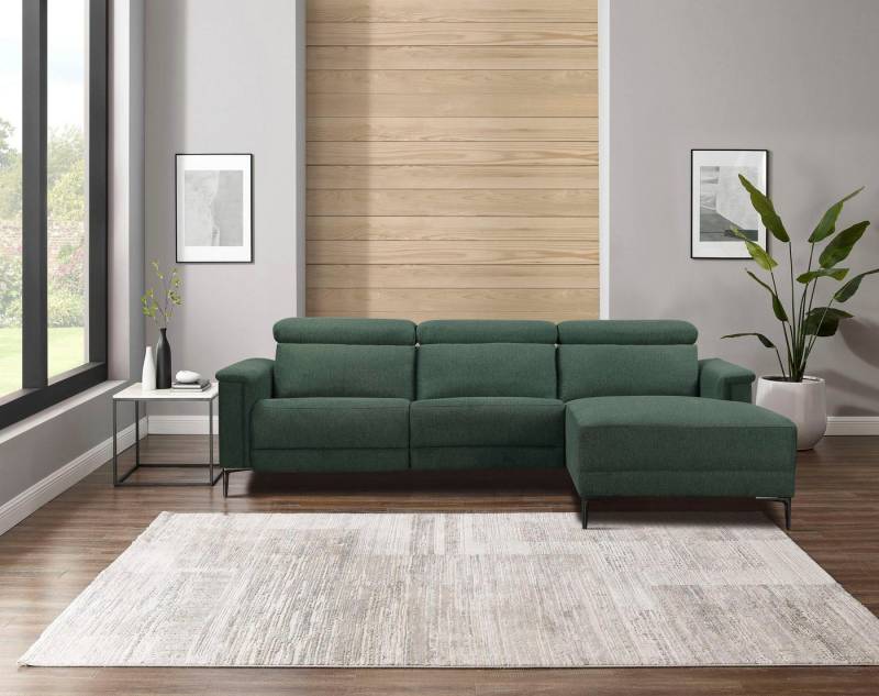 Places of Style Ecksofa Lund, L-Form, 261cm, man. o. elektr. Relaxfunktion (mit USB-A), und Kopfteilverstellung von Places of Style