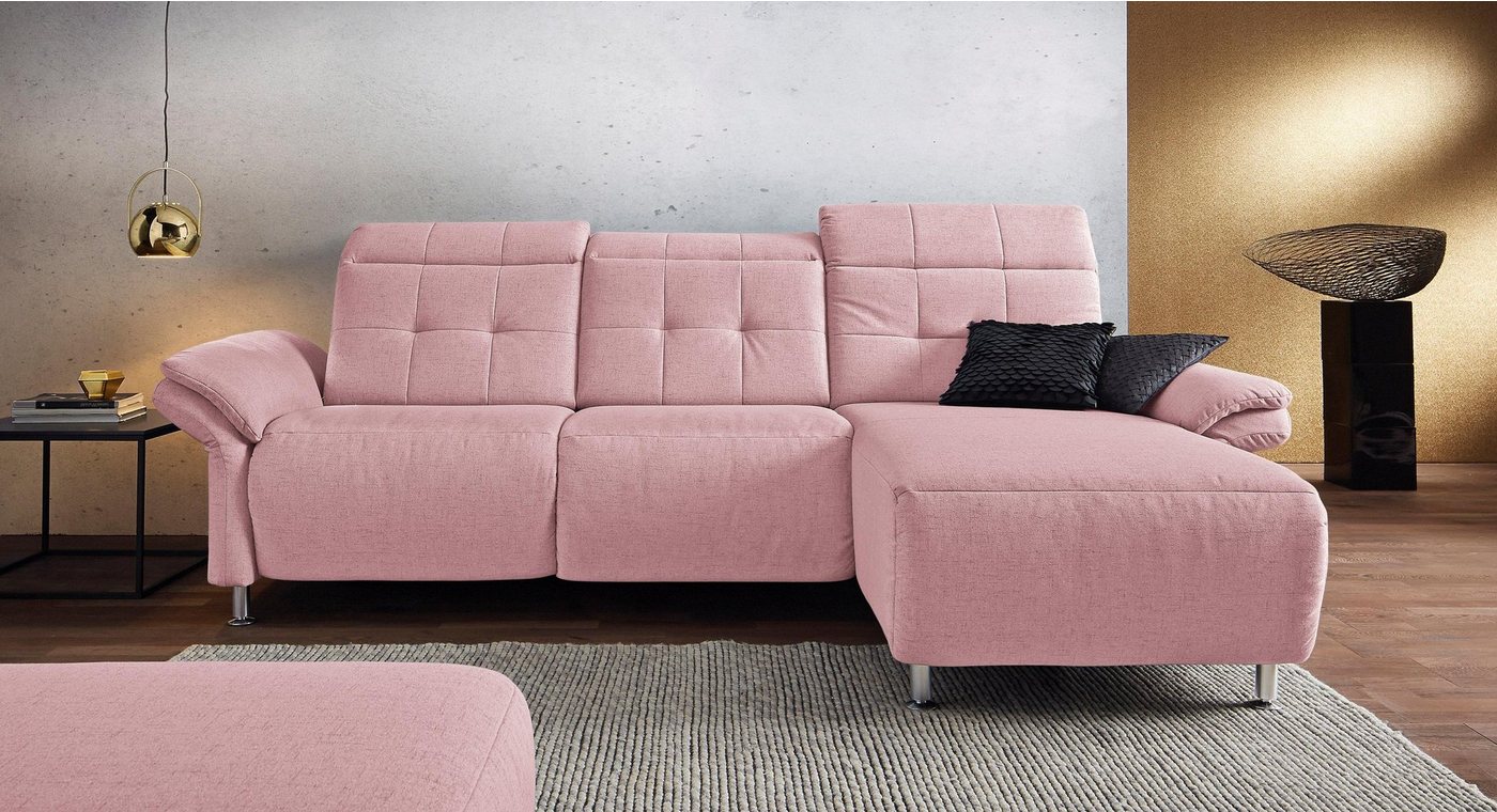 Places of Style Ecksofa Manhattan, 2 Sitze mit elektrischer Relaxfunktion, verstellbare Armlehnen von Places of Style