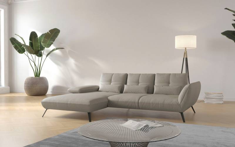 Places of Style Ecksofa Mikado L-Form, inkl. Sitztiefenverstellung und Armteilverstellung von Places of Style