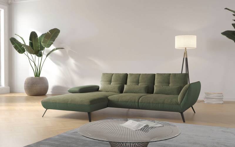 Places of Style Ecksofa Mikado L-Form, inkl. Sitztiefenverstellung und Armteilverstellung von Places of Style