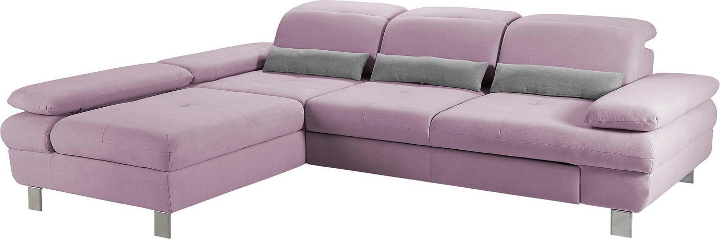 Places of Style Ecksofa Nyon, inklusive Kopfteil- und Armlehnverstellung, wahlweise mit Bettfunktion von Places of Style