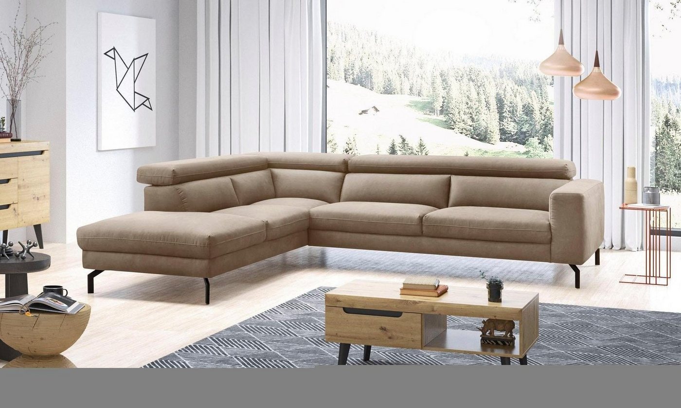 Places of Style Ecksofa Olanta, L-Form, mit verstellbaren Kopfstützen Places of Style Ecksofa Olanta, L-Form, mit verstellbaren Kopfstützen von Places of Style