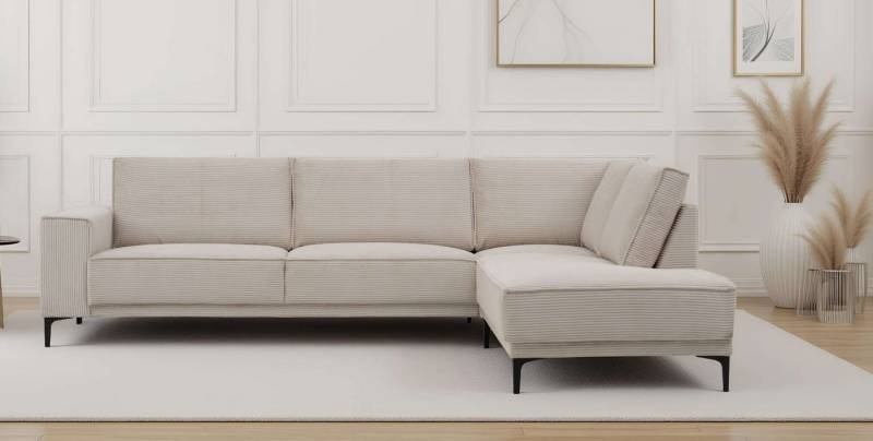 OTTO home Ecksofa Polsterecke Oland, Struktur, Flachgewebe, Luxus-Microfaser, Boucle, L-Form, 289 cm, Wellenunterfederung, Skandi-Design, Metallfüße OTTO home Ecksofa Polsterecke Oland, Struktur, Flachgewebe, Luxus-Microfaser, Boucle, L-Form, 289 cm, Wellenunterfederung, Skandi-Design, Metallfüße von OTTO home