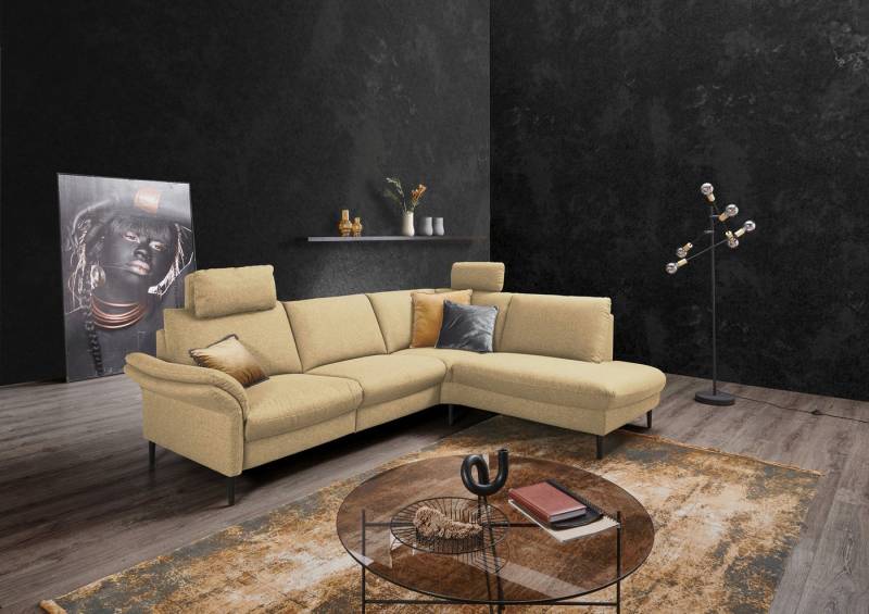 Places of Style Ecksofa Sarsina: mit Tonnentaschen-Federkern, perfekt zum Entspannen L-Form, inklusive 2 motorischen Relaxfunktionen mit Herz-Waage-Beschlag von Places of Style