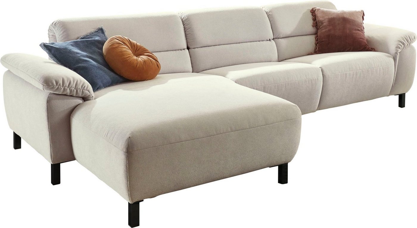 Places of Style Ecksofa Trapani L-Form, mit teilmotorischer Relaxfunktion und klappbaren Armlehnen von Places of Style