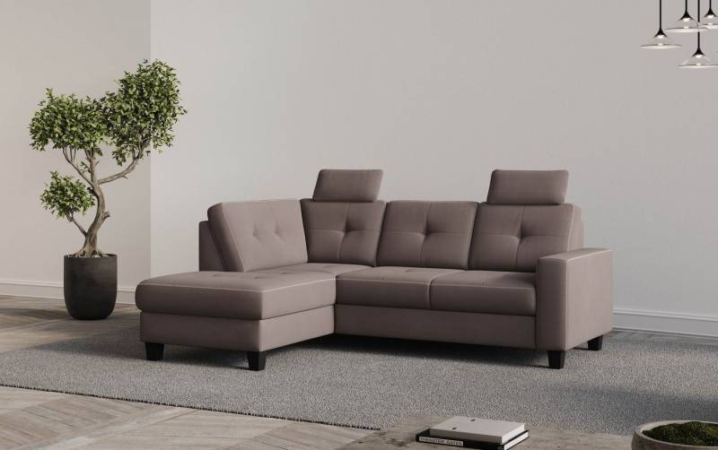 Places of Style Ecksofa Varese, Kreuznaht in beige von Places of Style