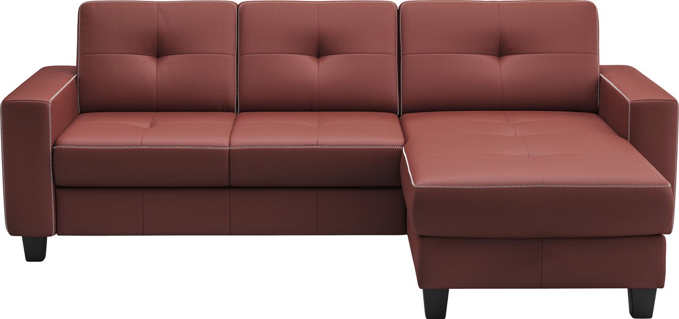 Places of Style Ecksofa Varese, wahlweise mit Bettfunktion und Bettkasten von Places of Style