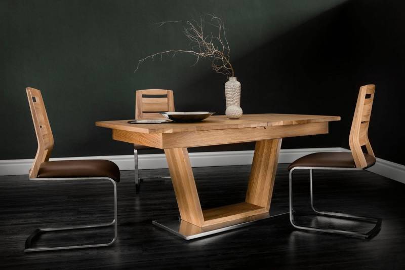 Places of Style Esstisch Pinot, aus massiver Wildeiche mit Auszugsfunktion von Places of Style
