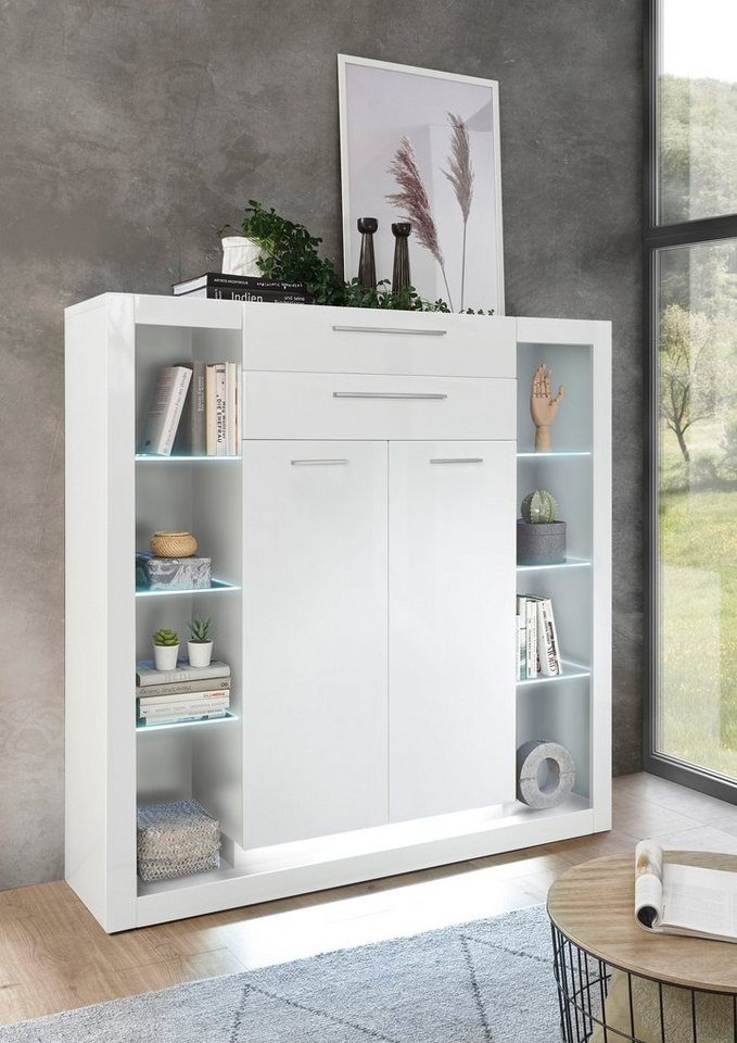 Places of Style Highboard MERAN, Höhe ca. 139 cm von Places of Style