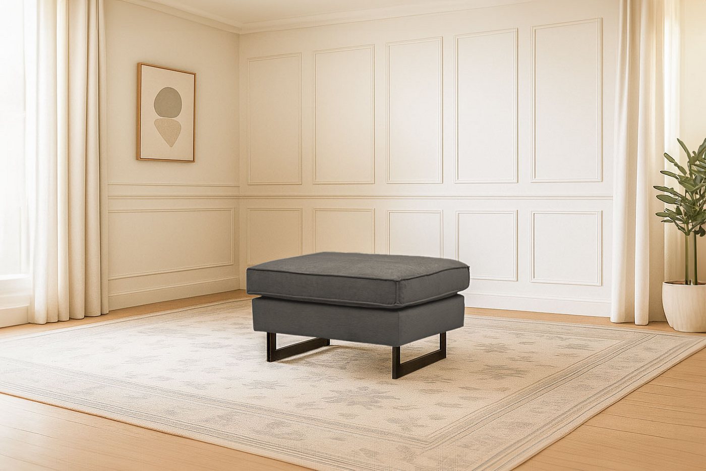 Places of Style Hocker Pinto, mit Keder, Metallfüßen und auch in Cord Bezug erhältlich Places of Style Hocker Pinto, mit Keder, Metallfüßen und auch in Cord Bezug erhältlich von Places of Style