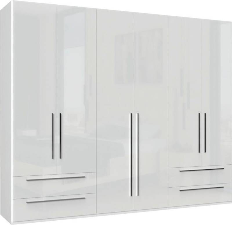 Places of Style Kleiderschrank Piano, UV lackiert, hochglänzend in beige oder weiß, FSC-zertifiziert (mit 4 Schubladen) 272 oder 317cm breit, Höhe 224cm, mit Soft-Close Funktion von Places of Style