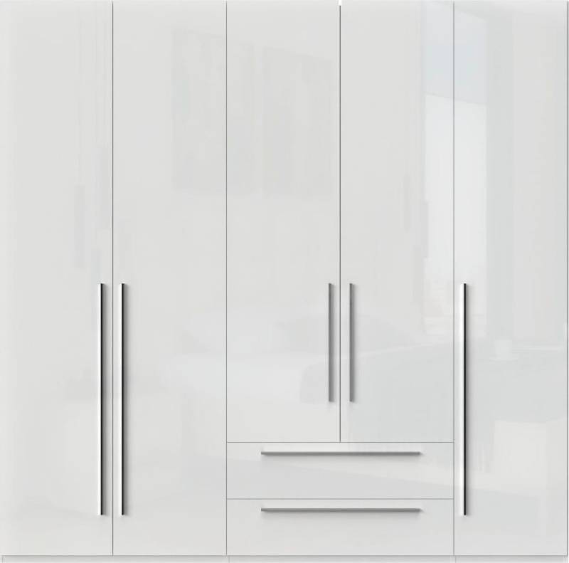 Places of Style Kleiderschrank Piano, UV lackiert, hochglänzend in beige oder weiß, FSC-zertifiziert (Made in Europe) in vielen Breiten, Höhe 224cm, mit Soft-Close Funktion, 2 Schubladen von Places of Style