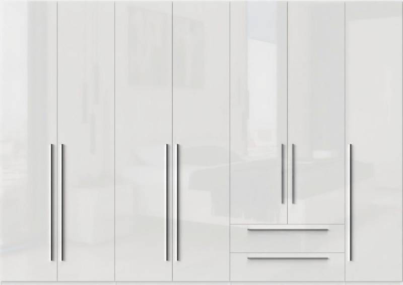 Places of Style Kleiderschrank Piano, UV lackiert, hochglänzend in beige oder weiß, FSC-zertifiziert (Made in Europe) in vielen Breiten, Höhe 224cm, mit Soft-Close Funktion, 2 Schubladen von Places of Style