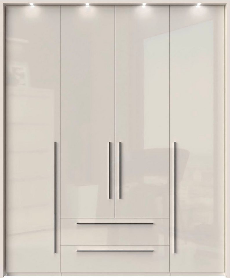 Places of Style Kleiderschrank Piano beige, UV lackiert, hochglänzend, in vielen Breiten mit 2 Schubladen von Places of Style