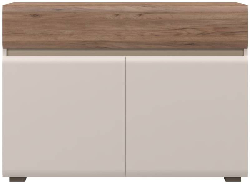 Places of Style Kombikommode Invictus, 118oder 176/85/45cm (B/H/T), kratzfeste UV Lackierung (Soft-Close Funktion, höhenverstellbare Füße), 2trg., mit 1 Schublade, moderne grifflose Optik, FSC-zertifiziert von Places of Style