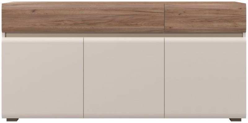 Places of Style Kombikommode Invictus, 118oder 176/85/45cm (B/H/T), kratzfeste UV Lackierung (Soft-Close Funktion, höhenverstellbare Füße), 2trg., mit 1 Schublade, moderne grifflose Optik, FSC-zertifiziert von Places of Style
