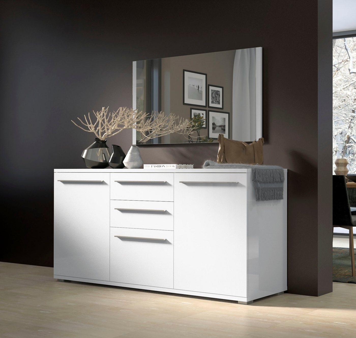 Places of Style Kommode Piano, Hochglanz UV lackiert, Soft-Close Funktion von Places of Style