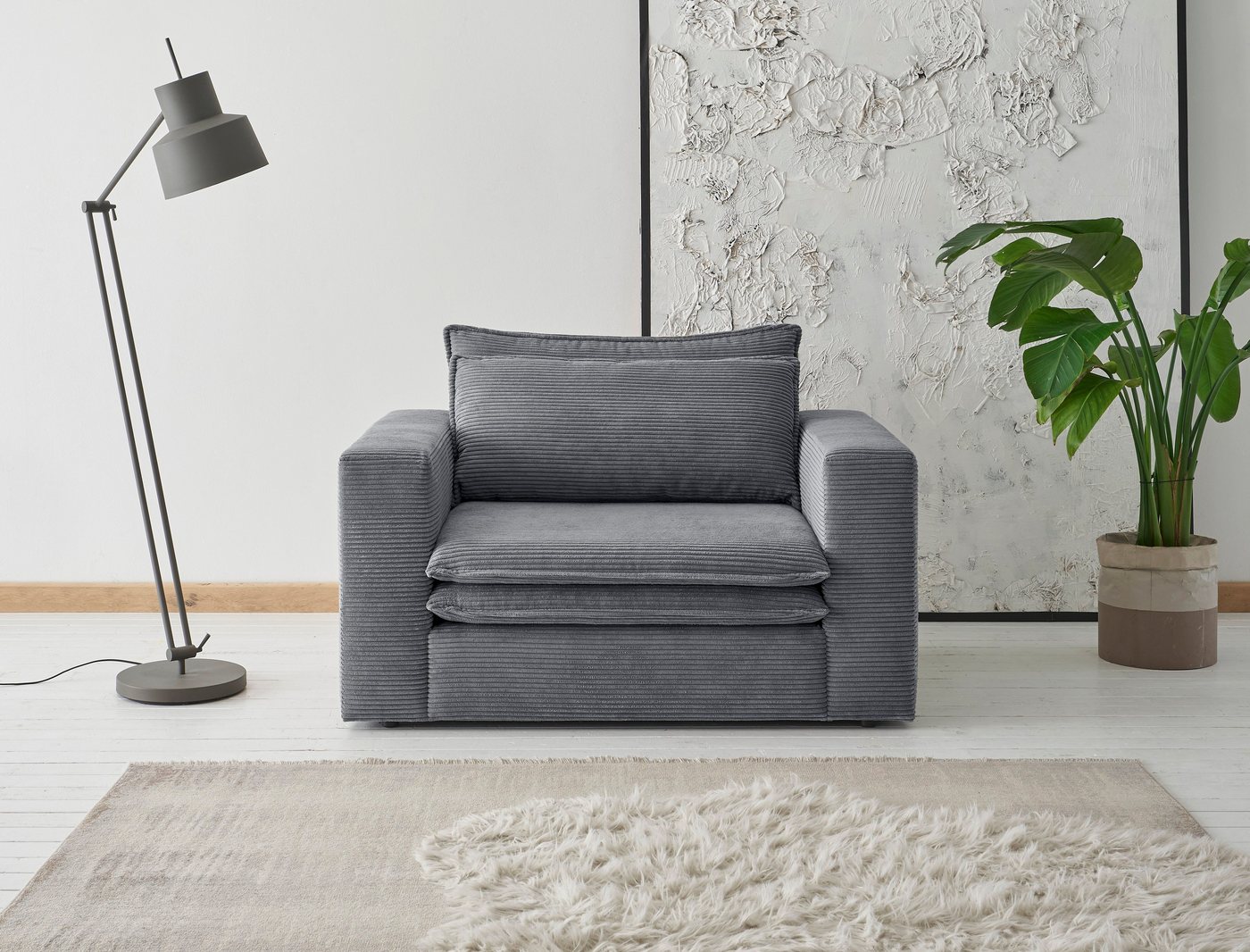 Places of Style Loveseat PIAGGE, Hochwertiger Cord, trendiger Loveseat von Places of Style