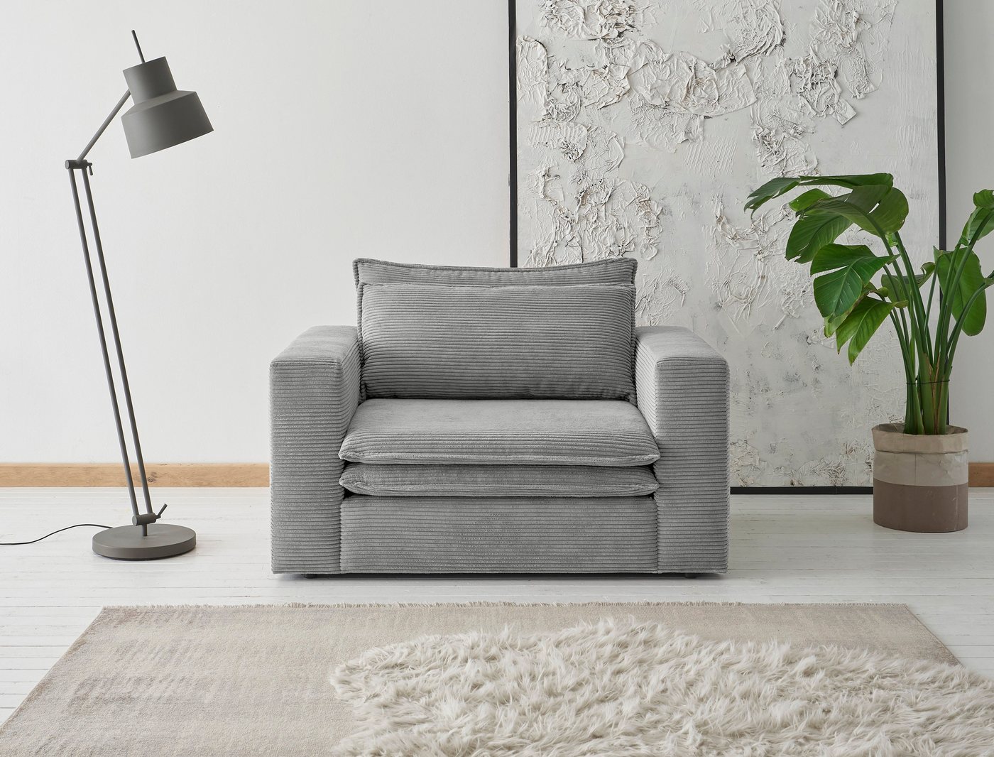 Places of Style Loveseat PIAGGE, Hochwertiger Cord, trendiger Loveseat von Places of Style
