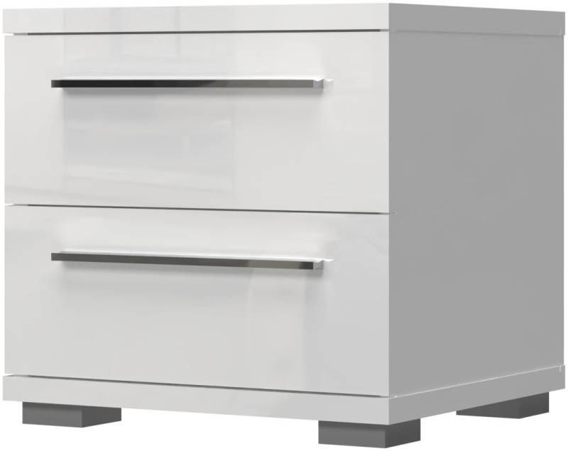 Places of Style Nachtkommode Piano, Nachttisch aus FSC-zertifiziertem Holzwerkstoff, Made in Europe (45/40/43 oder 61cm (B/T/H), ideal passend zum Boxspringbett), UV lackiert, hochglänzend, Soft-Close Funktion, 2 oder 3 Schubladen von Places of Style