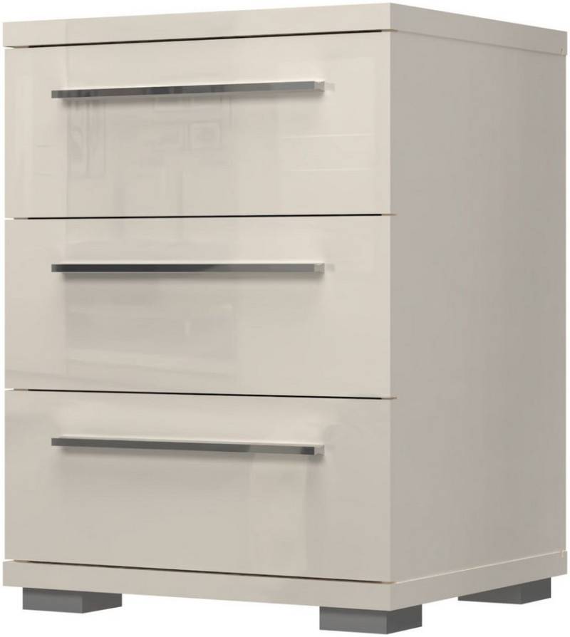 Places of Style Nachtkommode Piano, Nachttisch aus FSC-zertifiziertem Holzwerkstoff, Made in Europe (45/40/43 oder 61cm (B/T/H), ideal passend zum Boxspringbett), UV lackiert, hochglänzend, Soft-Close Funktion, 2 oder 3 Schubladen von Places of Style