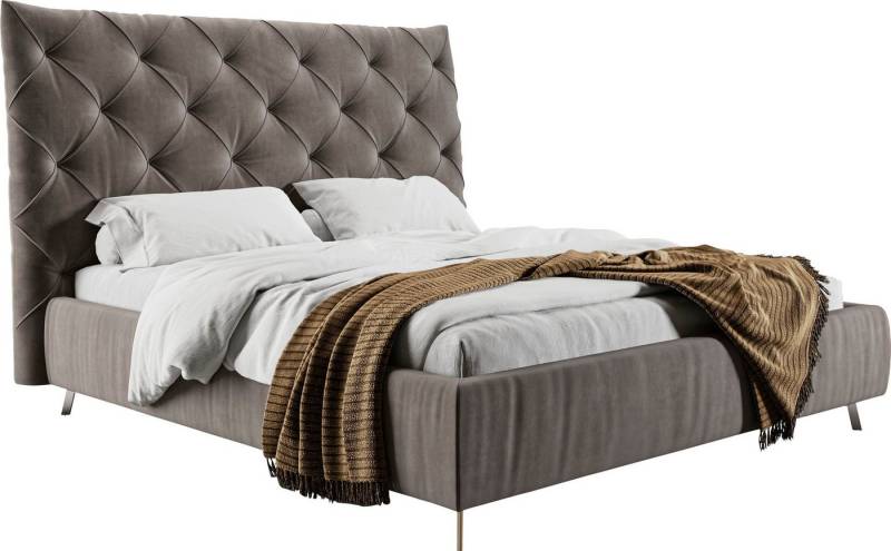 Places of Style Polsterbett Elloree, in 4 Breiten, hinten mit Originalstoff bezogen, auch in Leder, Kopfteilhöhe 143cm, belastbar bis 280 kg, auch in Überlänge 220cm Places of Style Polsterbett Elloree, in 4 Breiten, hinten mit Originalstoff bezogen, auch in Leder, Kopfteilhöhe 143cm, belastbar bis 280 kg, auch in Überlänge 220cm von Places of Style